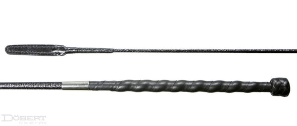 Döbert – Stick Döbert poignée cuir texturé et claquette fine Noir 120cm  | Sellerie Bucéphale