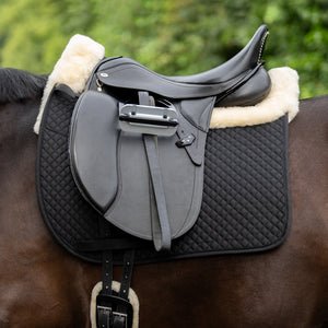 Tapis de selle mouton à poches Kavalkade — Noir/naturel — vue 6