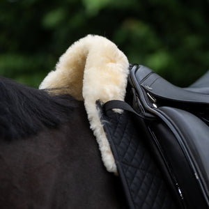 Tapis de selle mouton à poches Kavalkade — Noir/naturel — vue 3