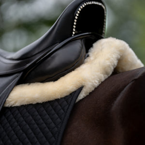Tapis de selle mouton à poches Kavalkade — Noir/naturel — vue 4