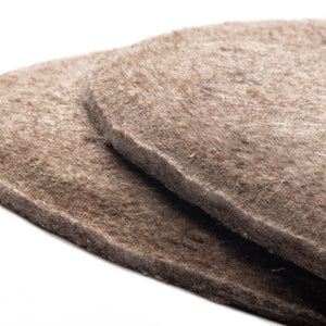 Inserts feutre 9 mm arrière pour tapis mouton Kavalkade — Beige/gris — vue 6