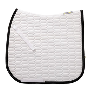 Tapis de selle Exclusive verni Kavalkade — Blanc/noir