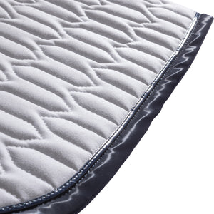Tapis de selle Exclusive verni Kavalkade — Blanc/bleu marine — vue 2