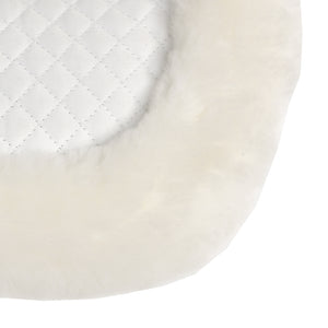 Amortisseur en mouton médical, bordure mouton, blanc/blanc
