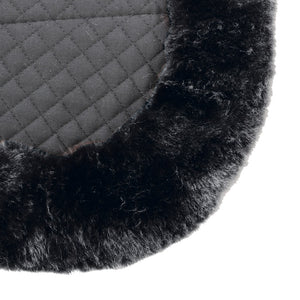Amortisseur en mouton médical, bordure mouton, noir/noir