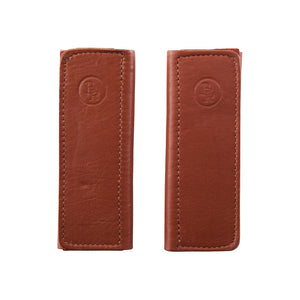Housses d'étrivières BR en cuir souple à velcro