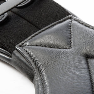 Sangle courte cuir souple Comfort Kavalkade à élastiques — Noir/noir — vue 3