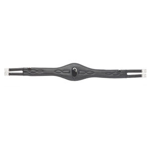 Sangle longue cuir souple Comfort Kavalkade sans élastique — Noir/noir