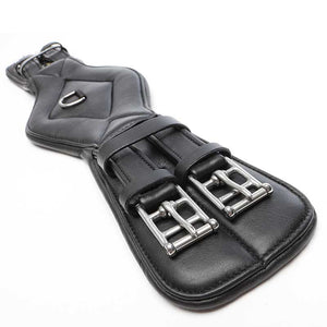 Sangle courte cuir souple Comfort Kavalkade sans élastique — Noir/noir — vue 3