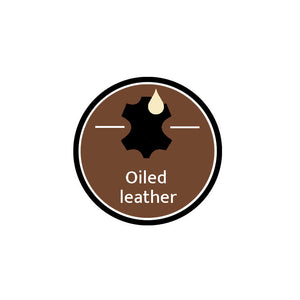 Sangle courte cuir huilé Casper Kavalkade mouton synthétique — Noir/beige — vue 3