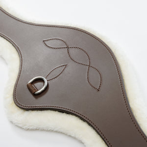 Sangle longue cuir huilé Casper Kavalkade mouton synthétique — Marron/beige — vue 3