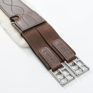 Sangle longue cuir huilé Casper Kavalkade mouton synthétique — Marron/beige