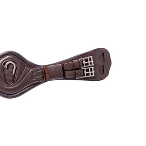 Sangle courte cuir souple Julius Kavalkade à élastiques — Marron/marron