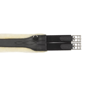 Sangle longue cuir huilé Comfort Kavalkade mouton synthétique — Noir/beige — vue 3