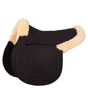 Tapis de selle mixte BR en coton doublé mouton