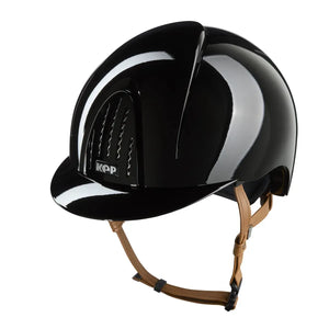 KEP Italia Casque d’équitation KEP Smart Nova Metal Polish – Jugulaire Beige Noir