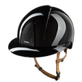 Image for Jezdecká přilba KEP Smart Nova Metal Polish – Star – béžový podbradní řemínek – štítek Polo + Inner Pad