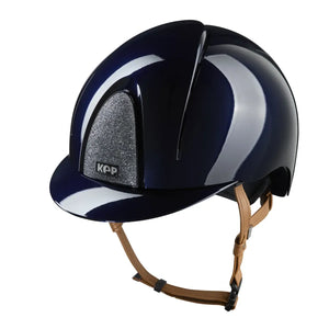 KEP Italia Casque d’équitation KEP Smart Nova Metal Polish – Star & Jugulaire Beige Blue Star Silver
