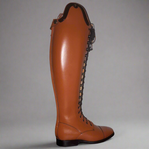 Bottes Petrie Rimini Cognac bande vernie marron