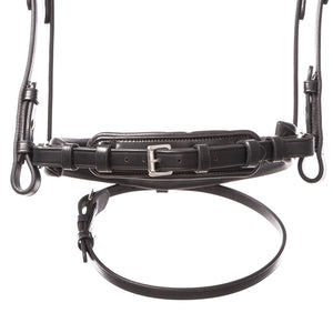 Filet de dressage Zora muserolle suédoise en cuir allemand — Noir/noir — vue 4