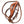 Filet d'obstacle Robin muserolle anglaise combinée — Cognac/laiton — vue 3