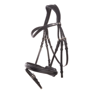 Filet d'obstacle Robin muserolle anglaise combinée — Noir/argenté