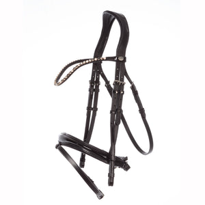 Filet Reyna verni muserolle suédoise combinée — Noir verni