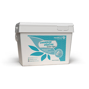 Seau de 1 kg de charbon végétal en poudre Phyto Master pour cheval