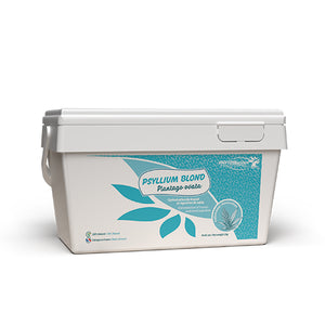 Seau de 1 kg de psyllium blond en poudre Phyto Master pour cheval