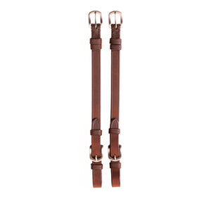 Montants de mors cuir huilé Cre8 Kavalkade — Marron/argenté