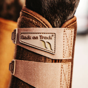 Guêtres De Travail "Airflow" Back on Track coloris Marron velcro | Sellerie Bucéphale