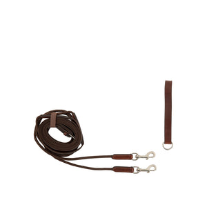 Rênes allemandes BR Blackpool à cordon nylon - oak-argent