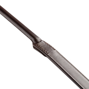 Rênes Fleur en cuir européen, couture ronde, 16 mm, marron