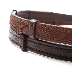 Rênes Softgrip, cuir huilé et dos caoutchouté, 16 mm