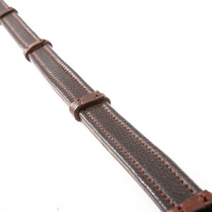 Rênes Softgrip, cuir huilé et dos caoutchouté, 16 mm