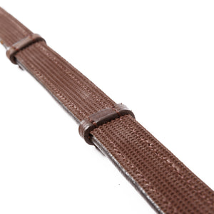 Rênes Softgrip, cuir huilé et dos caoutchouté, 16 mm