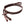 Rênes en cuir souple huilé, arrêtoirs intérieurs, 16 mm, marron/argenté
