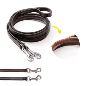 Rênes Softgrip à mousquetons pour bride islandaise, 16 mm, noir/argenté