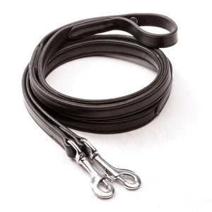 Rênes Softgrip à mousquetons pour bride islandaise, 16 mm, noir/argenté