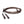 Rênes caoutchoutées 16 mm, 5 arrêtoirs, marron