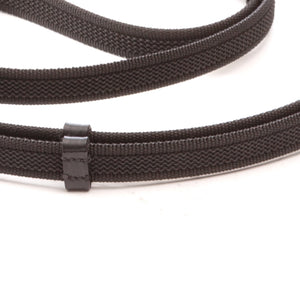 Rênes caoutchoutées à mousquetons, 16 mm, 5 arrêtoirs, noir