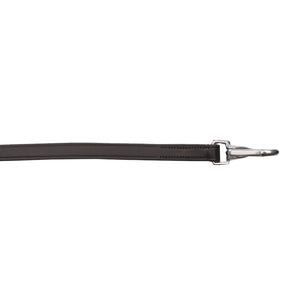 Rênes caoutchoutées à mousquetons, 16 mm, 5 arrêtoirs, noir