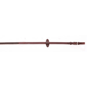 Rênes caoutchoutées en cuir huilé, 16 mm, 5 arrêtoirs