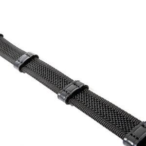 Rênes caoutchoutées à doubles arrêtoirs, 16 mm, 10 arrêtoirs, noir