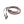 Rênes caoutchoutées à crochets de bride, 16 mm, 5 arrêtoirs, marron/argenté