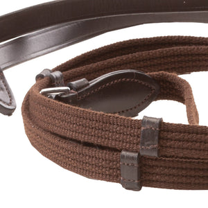 Rênes sangle Classic 16 mm, 5 arrêtoirs, marron