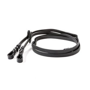 Rênes sangle gainées, 16 mm, sans arrêtoirs, noir