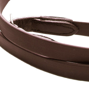 Rênes sangle gainées, 16 mm, sans arrêtoirs, marron