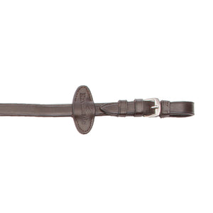Rênes sangle gainées, 16 mm, 5 arrêtoirs, marron