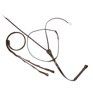 Enrênement Thiedemann-Köhler en cuir plat, marron